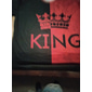 Homme Lettre Épissage Lit 2 Places 'King' T-shirt Manche Courte T-shirt Impression 3D Col ras du cou Chemise ancien Chic & Moderne Basique Décontracté Quotidien Noir / Jaune Noir / Gris Blanche