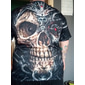 T-shirt unisexe pour hommes avec imprimés tête de mort t-shirt à manches courtes t-shirt à col rond impression 3D vêtements de sport designer extérieur décontracté quotidien été
