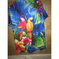 Voor heren Papegaai Bladeren Overhemd Hawaiiaans overhemd Aloha-shirt Korte mouw Overhemd Strijkijzer Tropisch Modieus Hawaii Casual Hawaii Feestdagen Zwart Geel Zwart / Bruin S M L