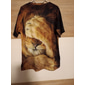 Homme Graphique Animal Lion Patte Chemise T-shirt Manche Courte T-shirt Impression 3D Col rond Chemise Streetwear Exagéré Frais Quotidien Fête Blanche Jaune Orange Vêtement Tenue S M L XL XXL 3XL 4XL