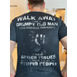 T-shirt vintage homme « vieux grincheux » : « Je suis un vieux grincheux, j’aime plus les chiens que les humains, j’ai des problèmes de colère », imprimé squelette au dos, cadeau fête des pères, vêtements, tailles S, M, L, XL, XXL, XXXL