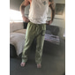 Herren Leinenhosen Hose Sommerhose Strandhose Druck Gerader Schnitt Grafik Sonne Weich Außenbereich Volle Länge Heim Lässig Täglich Mode Streetwear Weiß Blau Mikroelastisch