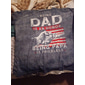 Men's Graphic T-Shirt: 'Being Dad Is An Honor Being Papa Is Priceless' American Flag Fist Bump Design, Short Sleeve