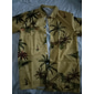 Homme Cocotier Plantes tropicales Chemise Chemise hawaïenne Chemise Aloha Manche Courte Chemise Col rabattu Mode Hawaïen Design Extérieur Plein Air Casual Jaune clair Blanche Jaune Print S M L