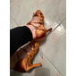 chaussures à talons de danse latine à lanières en satin pour femmes avec semelle en daim souple - chaussures de spectacle de salle de bal