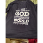 Herren Kurzarm Grafik T-Shirt 'Steh mit Gott und lass dich von der Welt beurteilen' Religiöses Glaubens-Tee