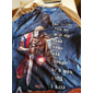 Camiseta Gráfica para Homens de Manga Curta Henley 'O Diabo Me Viu com a Cabeça Baixa Até Eu Dizer AMÉM' Motivacional Impressão 3D para Estilo de Vida e Resiliência