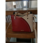 marineblaue und rosa Handtasche für Damen mit Herzquastenanhänger – elegante Umhängetasche und Tragetasche aus Kunstleder für den täglichen Gebrauch