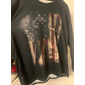 4 iulie 2026 250 de ani de Ziua Memorială Tricou cu gât rotund cu mâneci lungi pentru bărbați Patriot patriotic grafic imprimeu 3D Steag American Steag Național Veteran
