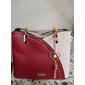 marineblaue und rosa Handtasche für Damen mit Herzquastenanhänger – elegante Umhängetasche und Tragetasche aus Kunstleder für den täglichen Gebrauch