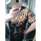 Herr Unisex Tiger Grafiska tryck T-shirt Kortärmad T-shirt 3D-tryck Rund hals Skjorta Sport Ledigt Stor och hög Utomhus Gata Dagligen Svartvit Silver+gyllen Guld + svart Sommar Kläder S M L XL XXL