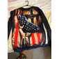 4 iulie 2026 250 de ani de Ziua Memorială Tricou cu gât rotund cu mâneci lungi pentru bărbați Patriot patriotic grafic imprimeu 3D Steag American Steag Național Veteran