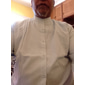 Homme Chemise Chemise à col officier Chemisette Chemise d'été Tenues de plage Chemise décontractée Chemise boutonnée Couleur unie Vacances Curise Noir Blanche Rose Claire Bleu manche longue Col