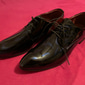 scarpe eleganti stringate in similpelle verniciata bordeaux lucido da uomo con dettagli brogue - scarpe oxford formali per matrimoni, feste ed eventi aziendali