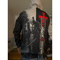 Homme Graphique Chevaliers Templiers Croix Sweat à capuche Sweats à capuche Sweatshirt Designer Occasionnel Grand et Long Athlétique manche longue À capuche Travail Quotidien Week-end Vêtements de rue