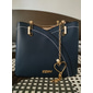 dames marineblauwe en roze handtas met hartvormige kwastbedel – elegante imitatieleren crossbody en tote bag voor dagelijks gebruik