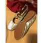 chaussures de danse à paillettes argentées pour femmes avec brides croisées élastiques – chaussures plates légères pour les spectacles de ballet, de jazz et de danse moderne