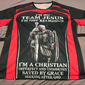 Herren Kreuzritter Bibel Farbblock Tempelritter Kreuz Soldat T-Shirt Slogan T-Shirts Christliche T-Shirts Kurzarm T-Shirt 3D Druck Rundhals Shirt Vintage Sport Designer täglich Outdoor Straße Blau