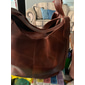 bolsa grande de couro sintético marrom feminina | bolsa de ombro casual com interior espaçoso para uso diário – design moderno e durável