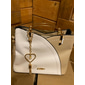 dames marineblauwe en roze handtas met hartvormige kwastbedel – elegante imitatieleren crossbody en tote bag voor dagelijks gebruik