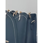 borsa da donna blu navy e rosa con ciondolo a forma di cuore – elegante borsa a tracolla e tote in similpelle per l'uso quotidiano