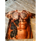 Homme Impressions Graphiques Muscle T-shirt Manche Courte T-shirt Impression 3D Col ras du cou Chemise Sports Designer Occasionnel Extérieur Rue Quotidien Argent Olive verte Rouge Été Vêtement Tenue