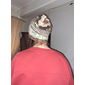 Homme Ensemble bonnet et écharpe Rouge vin Noir Fibres acryliques Tricoté Deux façons d'utiliser Sports et plein air Décontractées Extérieur Intérieur du quotidien Fleur / Plantes Élastique