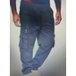 Homme Pantalons Cargo Pantalon cargo Pantalons de Travail Taille Élastique Multi-poches Jambe Droite Uni Travail Simple Occasionnel Bleu marine Vert militaire