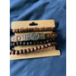 Homens mulheres 4pçs Abotoaduras Pulseiras com Miçangas Pulseiras de couro Presente Diário Retro Moda Europeu Marron