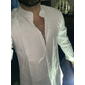 Homme Chemise Chemise à col officier Chemisette Chemise d'été Tenues de plage Chemise décontractée Chemise boutonnée Couleur unie Vacances Curise Noir Blanche Rose Claire Bleu manche longue Col