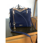 borsa da donna blu navy e rosa con ciondolo a forma di cuore – elegante borsa a tracolla e tote in similpelle per l'uso quotidiano