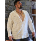 Homme Chemise Chemise d'été Tenue de plage Chemise Décontractée Noir Blanche Jaune Rouge Vert manche longue Fleuri À capuche Vacances Occasionnel Cordon de serrage Vêtement Tenue Mode Occasionnel