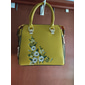 Gelbe Handtasche für Damen mit Blumenstickerei und Blumenanhänger – stilvolle und funktionelle Umhängetasche für den täglichen Gebrauch und besondere Anlässe