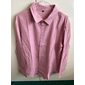 Per uomo Camicia camicia di lino Camicia estiva Abbigliamento mare Camicia con bottoni Tinta unica Esterno Da mare Nero Bianco Rosa Blu Manica lunga Collo ripiegabile Primavera estate Abbigliamento