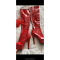 Women's High Platform Punk Boots with Lace-Up Detail and Glossy Finish for Clubwear and Fashion Events