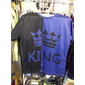 Homme Lettre Épissage Lit 2 Places 'King' T-shirt Manche Courte T-shirt Impression 3D Col ras du cou Chemise ancien Chic & Moderne Basique Décontracté Quotidien Noir / Jaune Noir / Gris Blanche