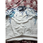 Homme Usine Chemise Chemise en lin Chemise Décontractée manche longue Moderne Contemporain Occasionnel Chemise hawaïenne Plage Vacances Sortir Été Printemps Col Rabattu Imprimé Boutonné Bleu Violet