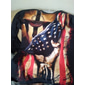 4 iulie 2026 250 de ani de Ziua Memorială Tricou cu gât rotund cu mâneci lungi pentru bărbați Patriot patriotic grafic imprimeu 3D Steag American Steag Național Veteran