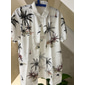 Homme Cocotier Plantes tropicales Chemise Chemise hawaïenne Chemise Aloha Manche Courte Chemise Col rabattu Mode Hawaïen Design Extérieur Plein Air Casual Noir Noir + blanc Blanche Print S M L