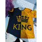Homme Lettre Épissage Lit 2 Places 'King' T-shirt Manche Courte T-shirt Impression 3D Col ras du cou Chemise ancien Chic & Moderne Basique Décontracté Quotidien Noir / Jaune Noir / Gris Blanche