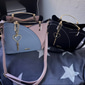 borsa da donna blu navy e rosa con ciondolo a forma di cuore – elegante borsa a tracolla e tote in similpelle per l'uso quotidiano