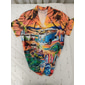 Per uomo Hippie Autobus Camicia Camicia hawaiana Camicia Aloha Manica corta Camicia Collo ripiegabile Tropicale Di tendenza Hawaiano Informale Hawaiano Per eventi Giallo Chiaro Blu-verde Nero S M L