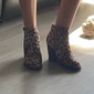 Women's Leopard Print Wedge Ankle Boots - Ideal for Casual Wear, Night Out, and Trendy Autumn Fashion