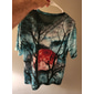 Chemise graphique de lune spooky unisexe pour homme t-shirt à manches courtes t-shirt à imprimé 3D t-shirt col rond vêtements de designer décontracté grandes tailles quotidien vacances violet jaune