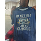 Herren T-Shirt Lustiger 'Ich bin nicht alt ich bin ein Klassiker seit 1977' Grafik Druck Vintage Klassiker Auto Geburtstag Kurzarm