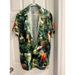 Voor heren Drinken Overhemd Hawaiiaans overhemd Aloha-shirt Korte mouw Overhemd Strijkijzer Tropisch Modieus Hawaii Casual Hawaii Feestdagen Lichtgeel Geel Lichtgroen S M L