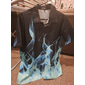 Herren Hemd Knopfhemd Kurzarm Modisch Strassenmode Designer Casual Täglich Wochenende Sommer Frühling Umlegekragen Bedruckt Button-Down Blau Orange Grün Leicht Blau