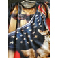 4 de julio de 2026 250° Día de los Caídos camiseta de manga larga de cuello redondo gráfica patriótica vintage desgastada impresión 3D bandera americana bandera nacional veterano camiseta de manga