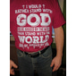 Herren Kurzarm Grafik T-Shirt 'Steh mit Gott und lass dich von der Welt beurteilen' Religiöses Glaubens-Tee