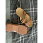 mørkebrune slip-on komfortsandaler til dame med støtte i fotbuen og utskjærte stropper, uformelle ortopediske slidesko for turgåing, reiser og daglig bruk